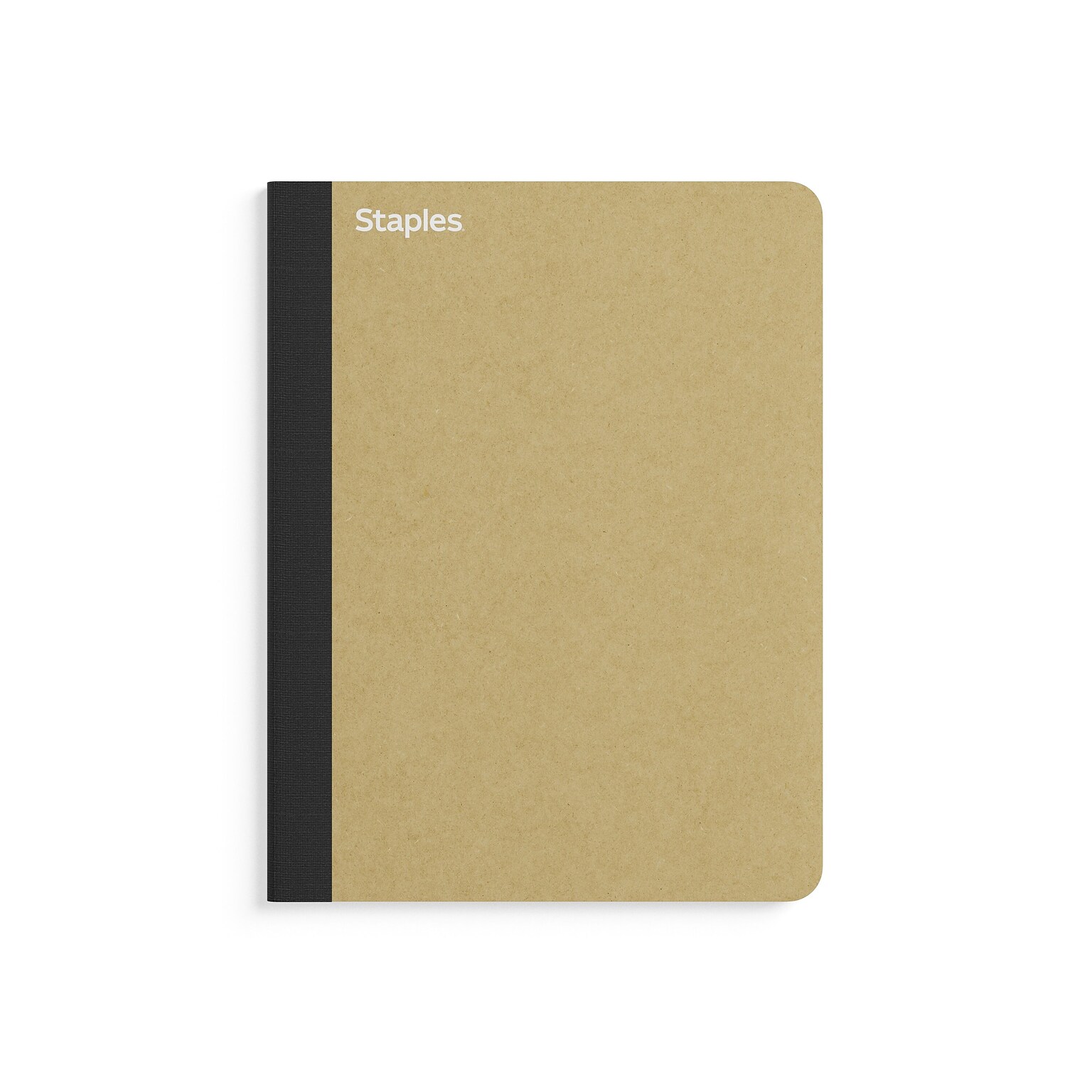 Staples Premium Composition Notebook, 7.5 x 9.75, Wide Ruled, 100 Sheets, Brown (TR52119)