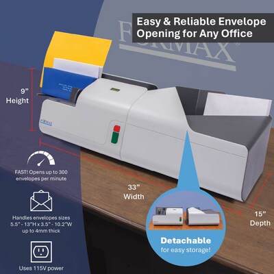 Formax FD 452 Electric Letter Opener, Gray (FD452)