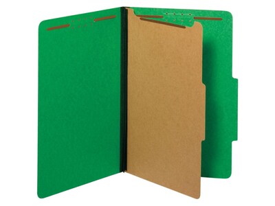 Pendaflex Pressboard Classification Folder, 1-Dividers, 1 3/4 Expansion, Legal Size, Dark Green, 10/Box (28733P)