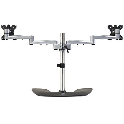 StarTech Dual Monitor Stand, For Up to 32" Monitors, Black/Silver (ARMDUALSS)