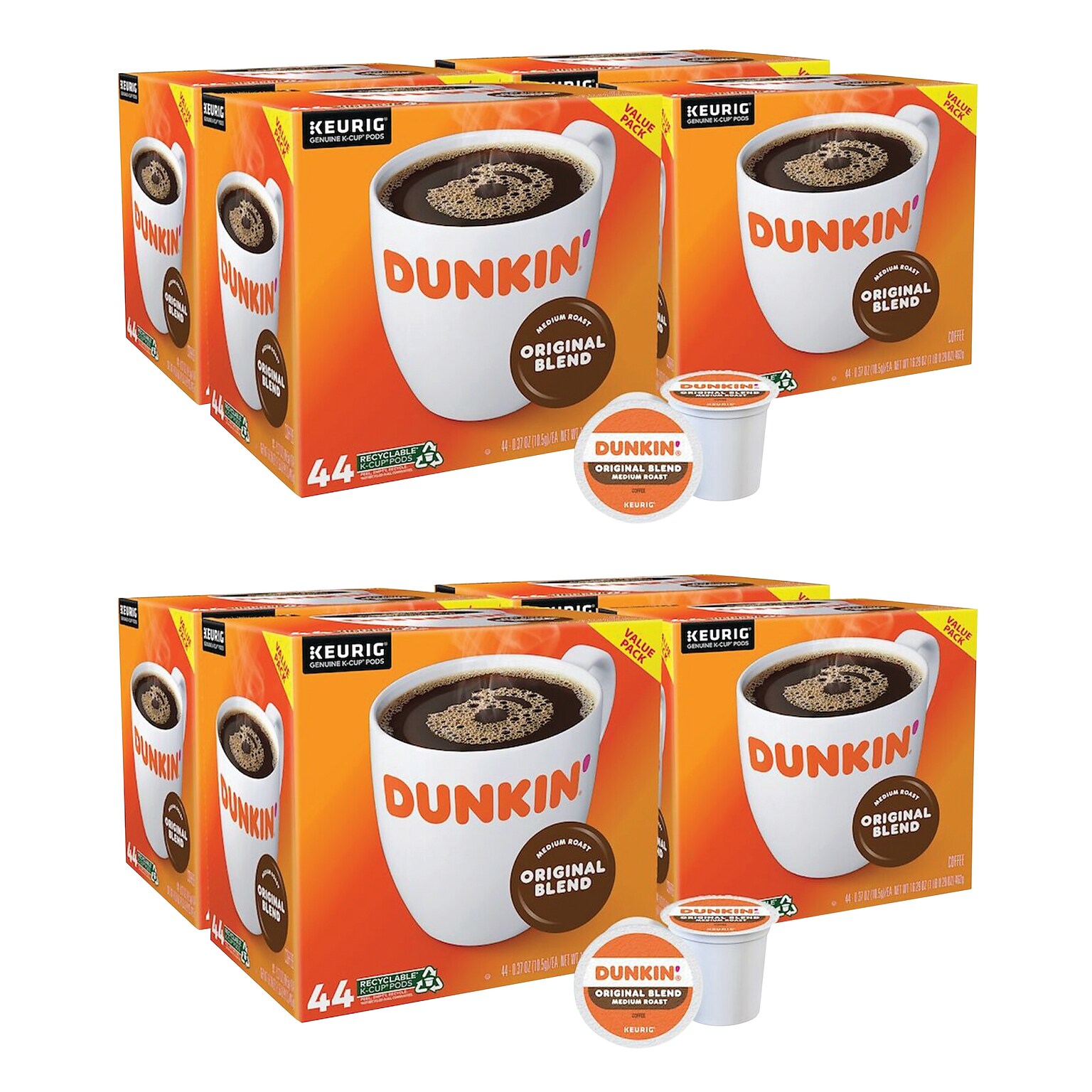 Dunkin Original Blend Coffee Keurig® K-Cup® Pods, Medium Roast, 352/Carton