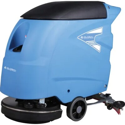 Global Industrial Auto Walk-Behind Floor Scrubber, 18 Cleaning Path (641263)