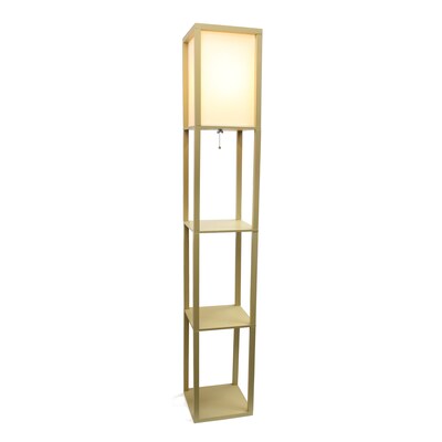 Creekwood Home Classix 62.5 Floor Lamp with Rectangular Shade, Tan (CWF-3007-TN)