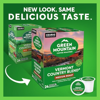 Green Mountain Vermont Country Blend Coffee Keurig® K-Cup® Pods, Medium Roast, 96/Carton (GMT6602CT)
