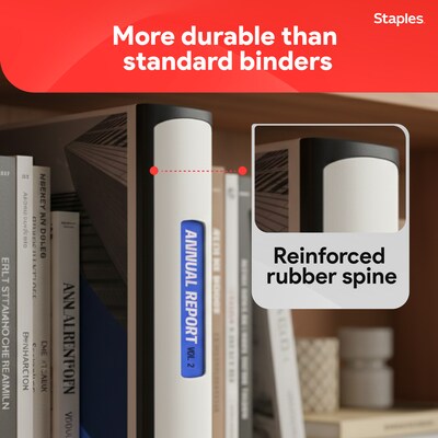 Staples 3" 3-Ring Better Binder, D-Ring, White (ST55887-CC)