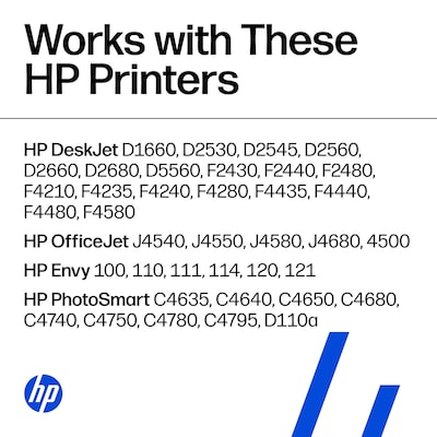 HP 60/901 Tri-Color Ink Cartridge, Prints Up to 165 Pages (CC643WN#140)