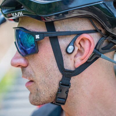 Mojawa Run Air/Mojo 2 Wireless Bone-Conduction Open-Ear Waterproof Headphones, Bluetooth, Black (RA-BK-GL-01)