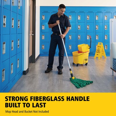 Rubbermaid Gripper Fiberglass Wet Mop Handle, Gray (FGH24600GY00)