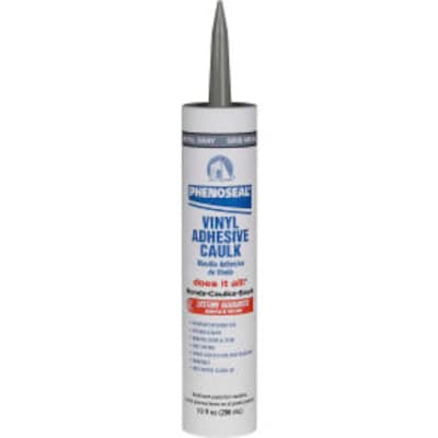 Dap PHENOSEAL Does It All Vinyl Adhesive Caulk, Metal Gray, 10 oz., 12/Pack (B2321323)