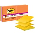 Post-it Super Sticky Pop-up Notes, 3 x 3, Energy Boost Collection, 90 Sheet/Pad, 6 Pads/Pack (R330