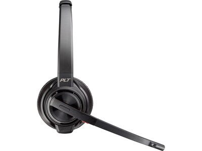 Poly Savi 8220 Wireless Bluetooth Stereo On Ear Headset, MS Certified (77Y82AA#ABA)