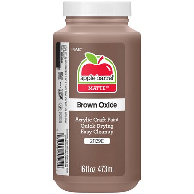 Apple Barrel Acrylic Paint Matte, 16oz., Brown Oxide, 3/Pack(APP21129E-3)