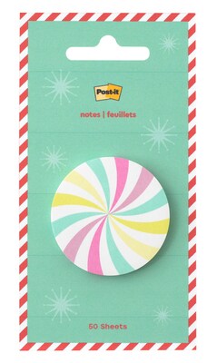 Post-it Candy Sticky Note, 1.8 x 1.8, Jingle Notes Collection, 50 Sheet/Pad (HOL25-JN-CY)