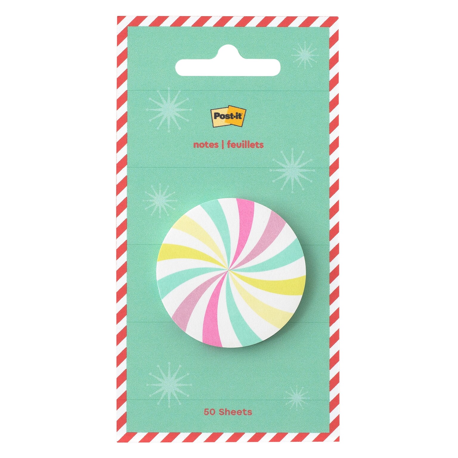 Post-it Candy Sticky Note, 1.8 x 1.8, Jingle Notes Collection, 50 Sheet/Pad (HOL25-JN-CY)