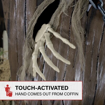 Haunted Hill Farm Lifesize Animated Coffin Prop (HHCOFF-2FLSA)