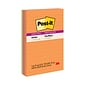 Post-it® Super Sticky Notes, 4" x 6", Energy Boost Collection, Lined, 90 Sheets/Pad, 3 Pads/Pack (660-3SSUC)