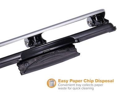 Bostitch EZ Squeeze 3-Hole Punch, 12 Sheet Capacity, Silver/Black (ACI2101)