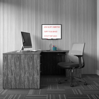 TRU RED™ Melamine Dry Erase Board, Black Frame, 2 x 1.5 (TR59362)