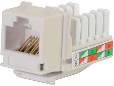 C2G Cables to Go Cat6 Keystone Jack, Ivory (29310)