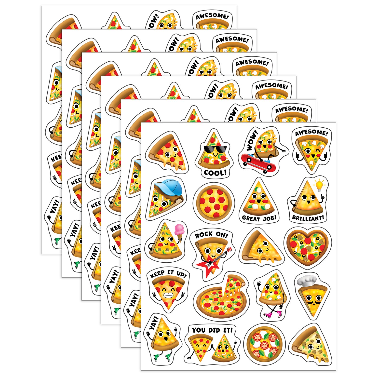 Teacher Created Resources Pizza Smelly Stickers, Multicolored, 120/Pack, 6/Packs/Bundle (TCR9440-6)