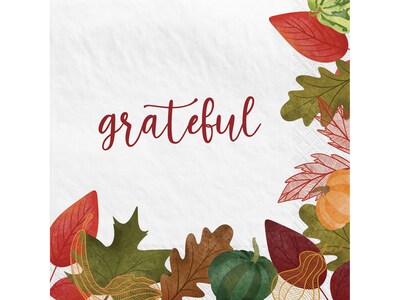Amscan Thanksgiving Napkin, Multicolor, 40/Pack, 2 Packs/Set (703156)