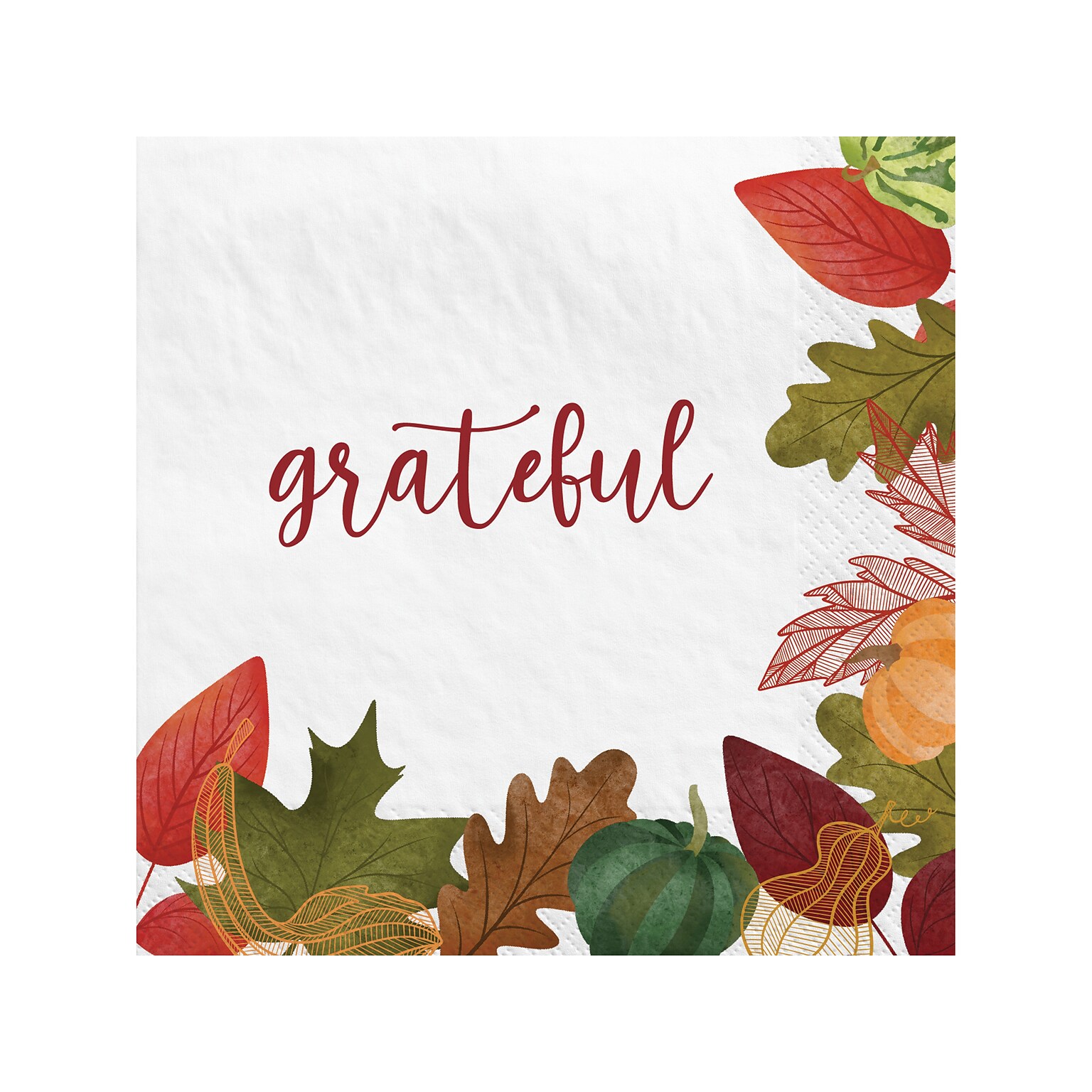 Amscan Thanksgiving Napkin, Multicolor, 40/Pack, 2 Packs/Set (703156)