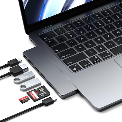 Satechi Pro Slim Multiport Hub for Laptops, Space Gray (ST-HUCPHSM)