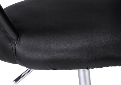 Monarch Specialties Inc. Armless Faux Leather Swivel Computer and Desk Chair, Black (I 7298)