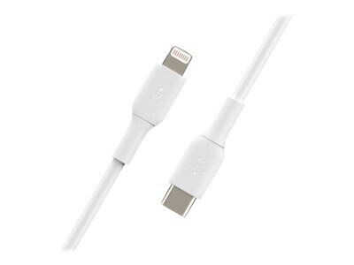 Belkin BOOST CHARGE 3.3' USB C to Lightning Cable, White (CAA003BT1MWH)
