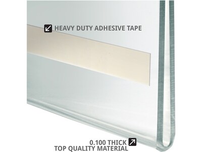 Azar Sign Holder, 17" x 11", Horizontal, Wall Mounted, Clear Acrylic, 2/Pack (122037-2PK)
