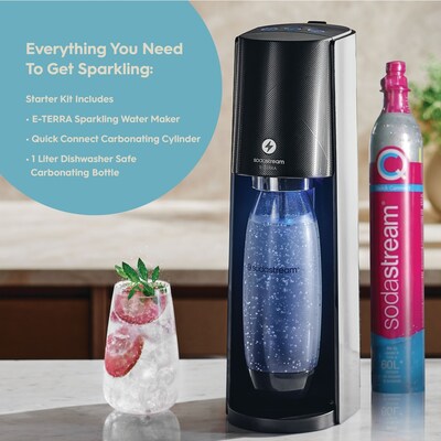 SodaStream E-TERRA Seltzer Water Maker, Black (1012911011)