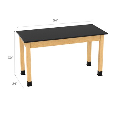 Diversified Woodcrafts Rectangular Science Lab Table, 54 x 24, Light Hardwood (P7206M30N)