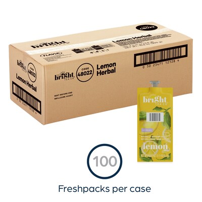 The Bright Tea Co. Lemon Herbal Tea, Flavia Freshpacks, 100/Carton (B502)