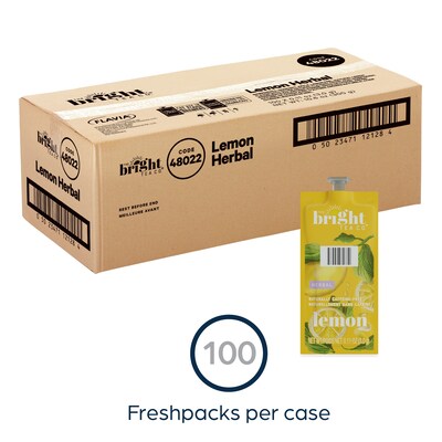 THE BRIGHT TEA CO. Lemon Herbal Tea FLAVIA Freshpacks, 100/Carton (B502)