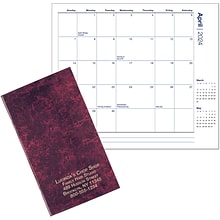 Custom Seam Marble Monthly Pocket Calendar