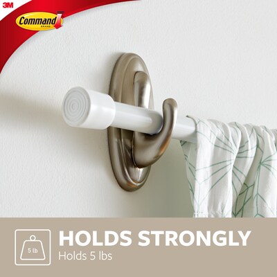 Command Damage Free Large Hook, 5 lb, Brushed Nickel (17053BN)
