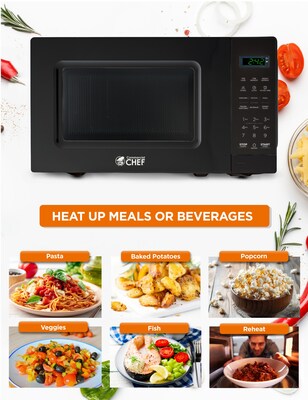 Commercial Chef 0.7 Cu. Ft. Countertop Microwave, Black (CHM7MB)