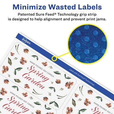 Avery Laser/Inkjet Rectangle Multipurpose Labels, 2" x 4", White, 150 Labels/Pack (94207)