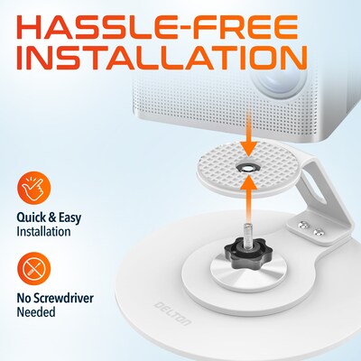 Delton 12D Projector Stand with 360° Rotating Base, White (DPS12D)