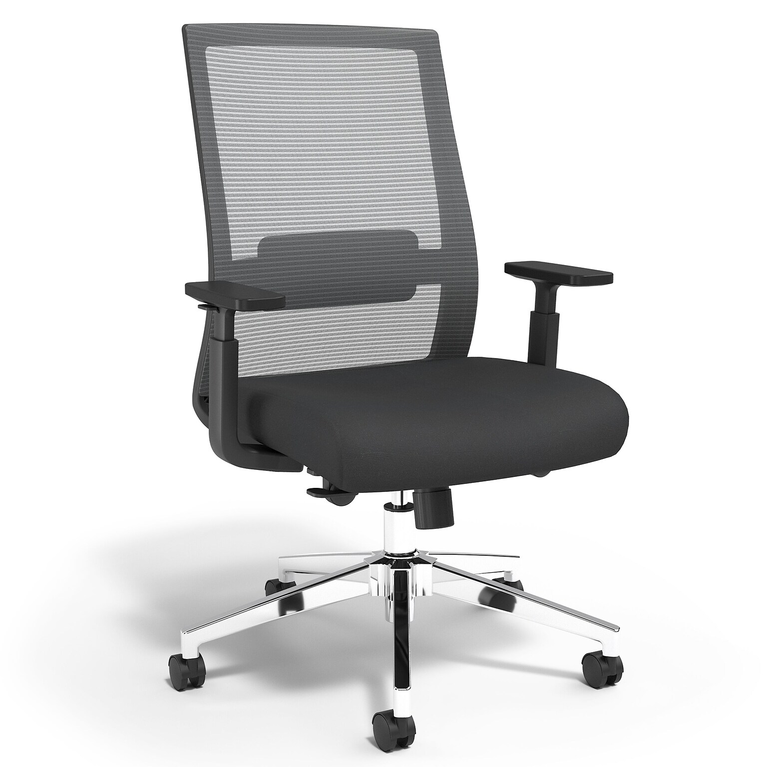 Staples Prestige Marrett Ergonomic Fabric Swivel Task Chair, Black (UN53249)