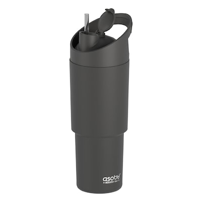 ASOBU Cosmic Stainless Steel Double Wall Insulated Water Bottle, 32 oz., Black, (ADNABF77BK)