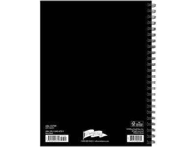 2024-2025 Willow Creek Basic Black 6.5 x 8.5 Academic Weekly & Monthly Planner, Paper Cover, Black