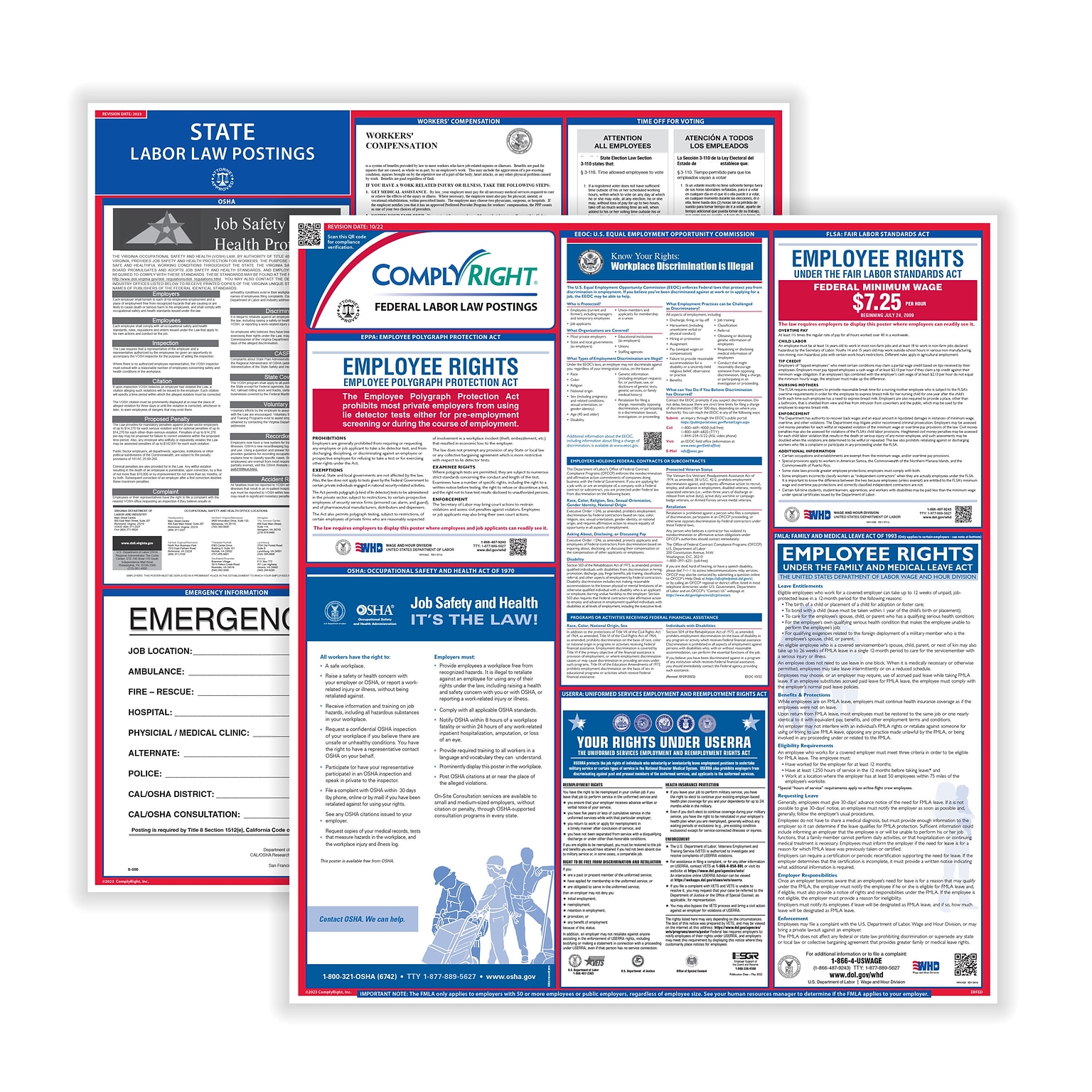 ComplyRight Federal and State Labor Law Poster Set (English), North Carolina (E50NC)