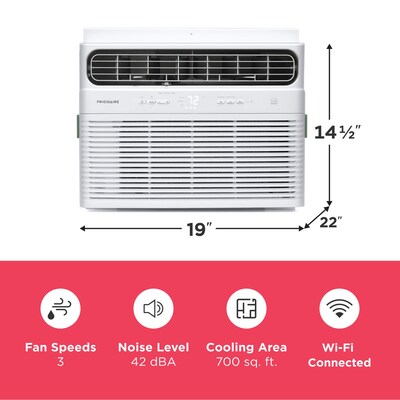 Frigidaire 114-Volt 14000 BTU Window Air Conditioner with Remote, WiFi Enabled, White (FHWW145WE1)