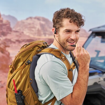 Cobra C-Style 2.5-mm Swivel Wrap Around-the-Ear Headset Select Cobra Two-Way Radios, Black (0010121-1)