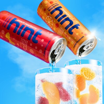 Hint Peach Raspberry Sparkling Water with Electrolytes, 12 fl. oz., 12 Cans/Carton (HINT-PRCAN-E)