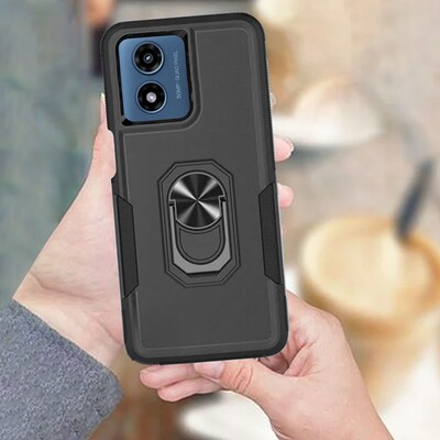 SaharaCase Raider Series Rugged Case for Motorola Moto G Play, Shock Absorbing, Scorpion Black (CP00559)