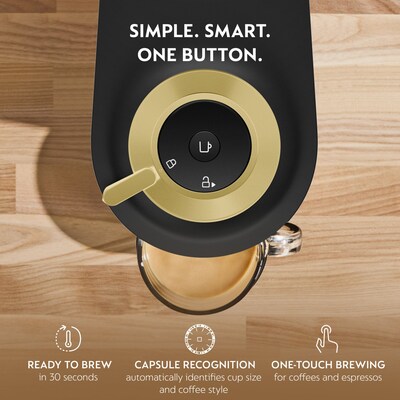 Nespresso Vertuo Pop+ Coffee and Espresso Machine Combination, Black/Gold (BNV125MTB1BUC1)