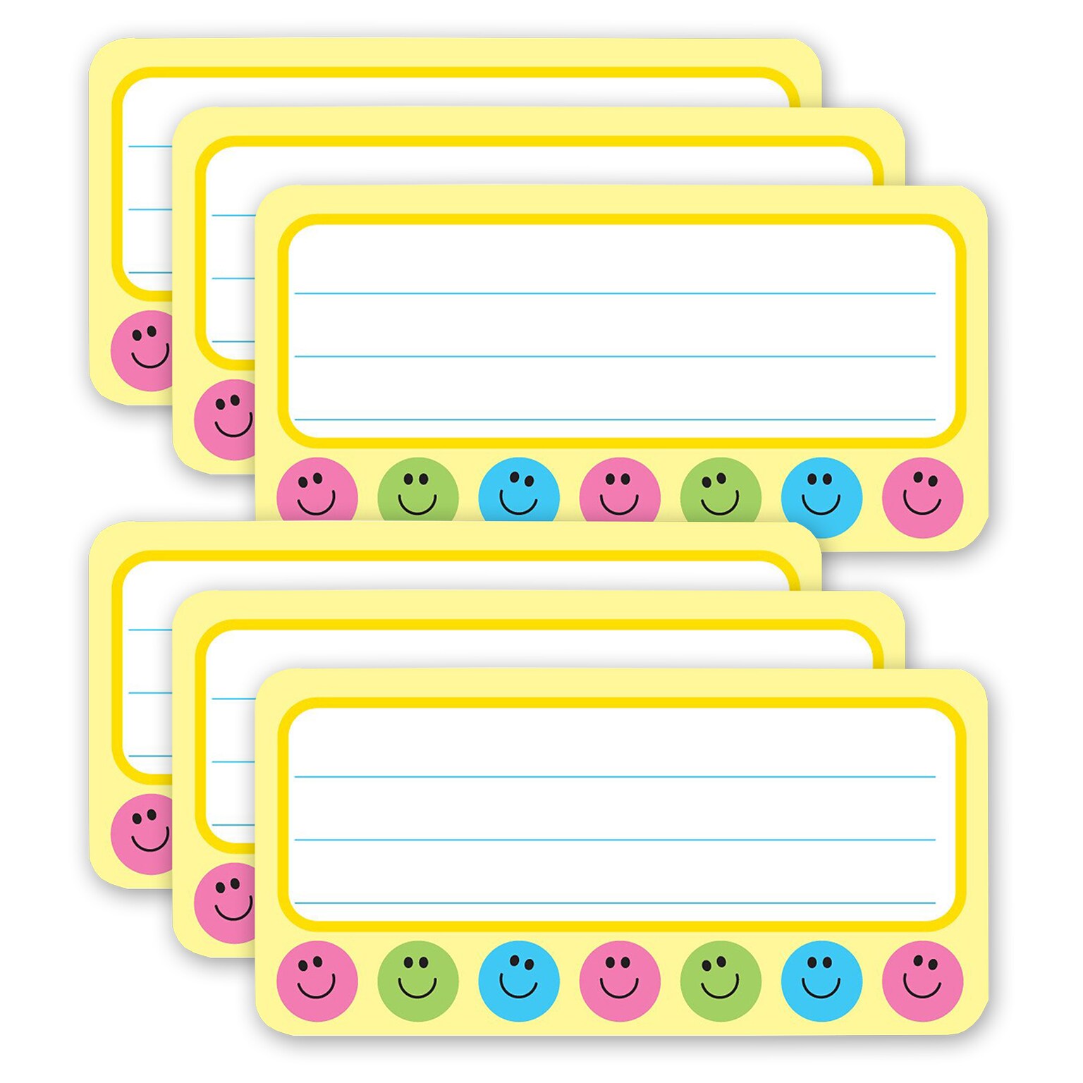 Creative Shapes Etc. Smile Nametags, 36/Pack, 6 Packs (SE-808-6)