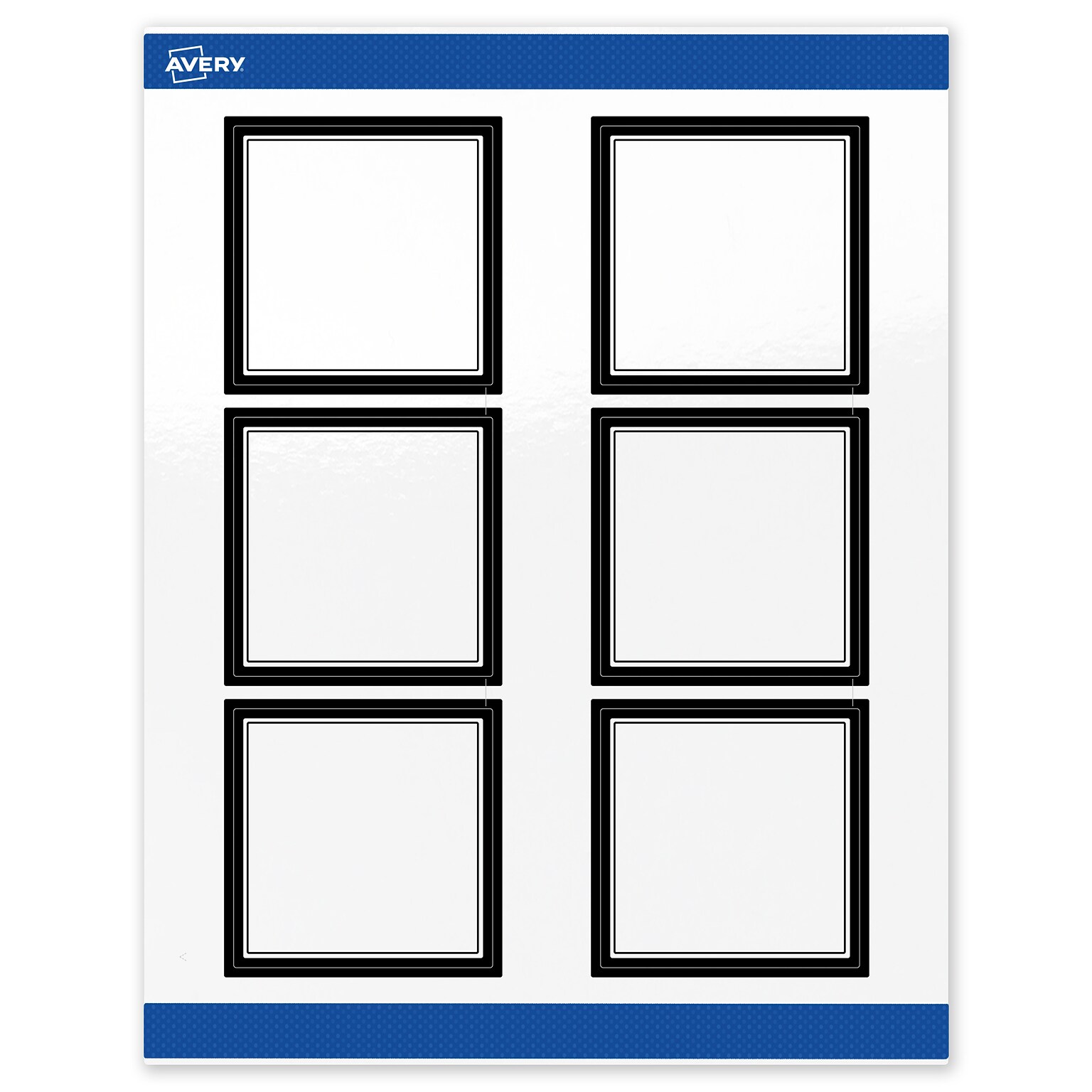 Avery Laser/Inkjet Square Multipurpose Labels, 3 x 3, White, 60/Pack (S00-DM3)